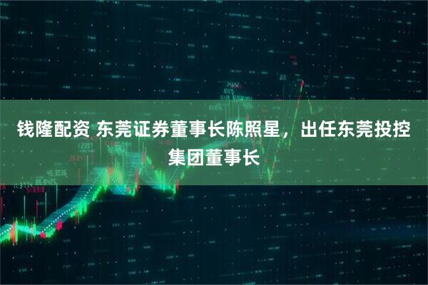 钱隆配资 东莞证券董事长陈照星，出任东莞投控集团董事长