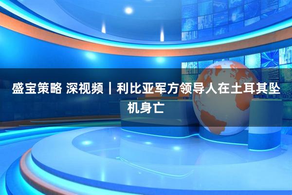 盛宝策略 深视频｜利比亚军方领导人在土耳其坠机身亡
